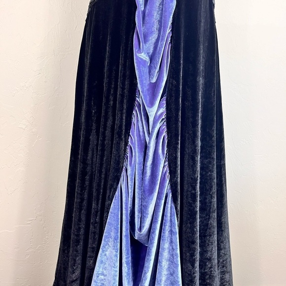 Vintage Goth Steampunk Cykxtees Velvet Cosplay Princess Renaissance Maxi Dress - Picture 4 of 16
